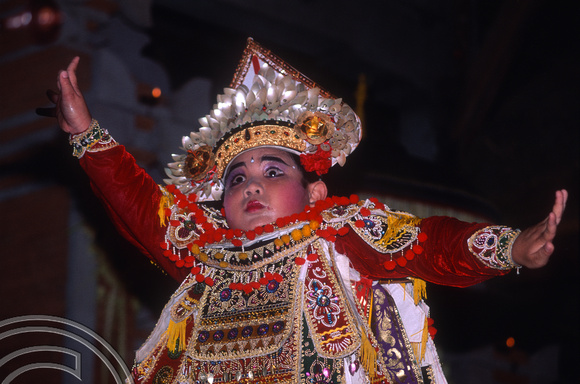 T4799. Baris (warrior) dancer. Ubud. Bali. Indonesia. December. 1994. jpg