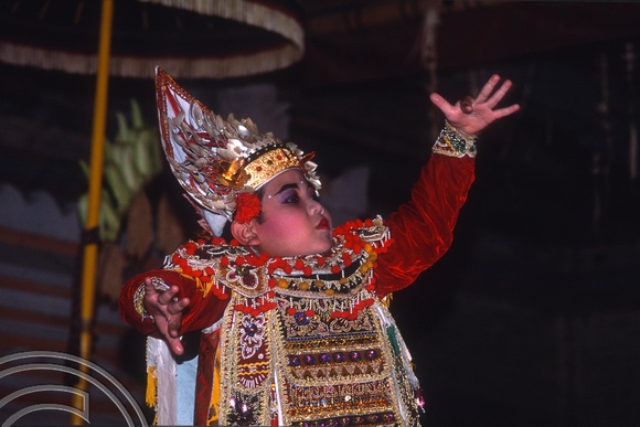T4800. Baris (warrior) dancer. Ubud. Bali. Indonesia. December. 1994. jpg