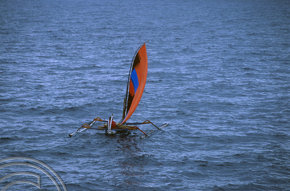 T4808. Outrigger canoe. Lembar. Lombok. Indonesia. 14th December. 1994. jpg