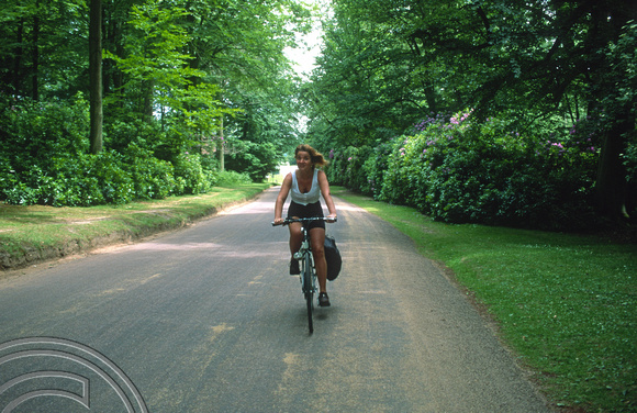 S0424. Lynn. Cycling through the park. Windsor. 19.6.1994
