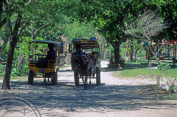 T4872. Horse taxi. Gili Trawangan. Lombok. Indonesia. December. 1994
