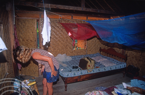 T4886. Inside our bungalow. Gili Trawangan. Lombok. Indonesia. December. 1994