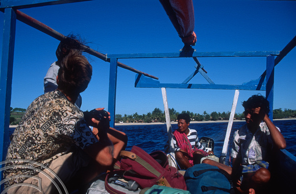 T4889. Leaving the island by boat. Gili Trawangan. Lombok. Indonesia. December. 1994