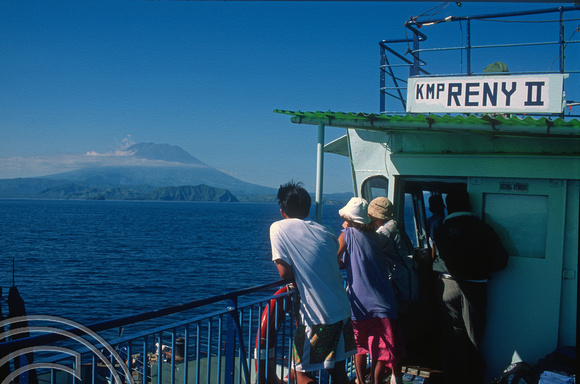 T4906. Mt Agung seen from the Lombok - Bali ferry. Indonesia. December. 1994