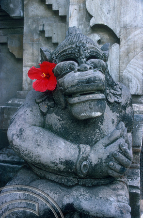 T4971. Gate Guardian. Ubud. Bali. Indonesia. January 1995