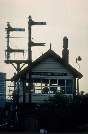 01103. Miles Platting Junction signalbox. 25.05.1990