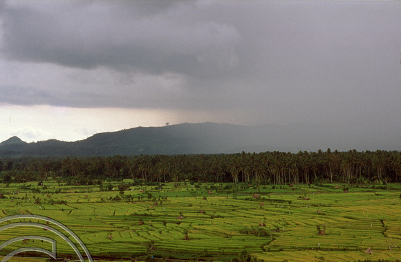 T4998. Rainstorm approaching. Tirtagangga. Bali. Indonesia. January 1995