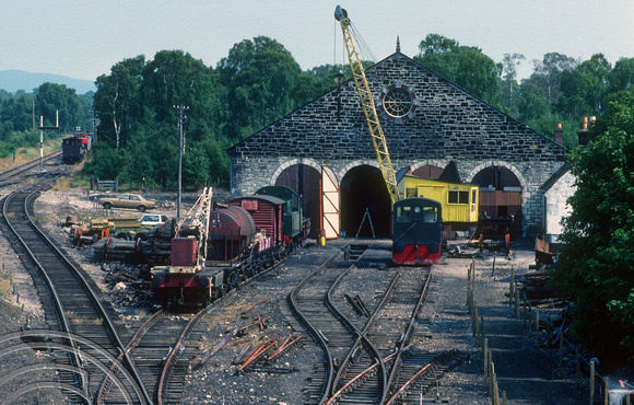 01415.  Strathspey loco shed.  Aviemore. 25.07.1990