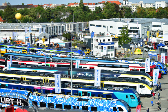 DG381511. View of the rail vehicle area. Innotrans. Berlin. Germany. 23.9.2022.