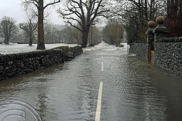 DG340175. Flooded B5106. Llanrwst. Wales. 24.2.20.
