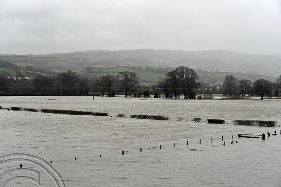 DG340192. Flooded B5106. Trefriw. Wales. 24.2.20.