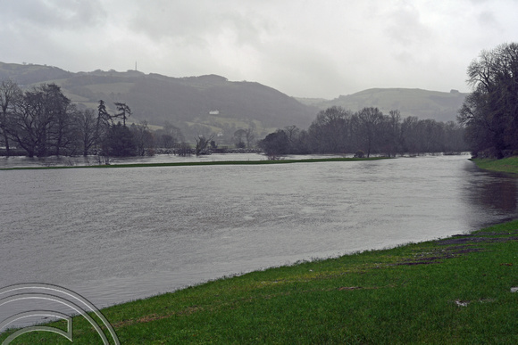 DG340173. Flooded B5106. Llanrwst. Wales. 24.2.20.
