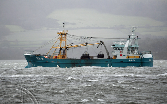 DG340153. Valente. Mussel dredger. Menai Straits. Wales. 24.2.20.