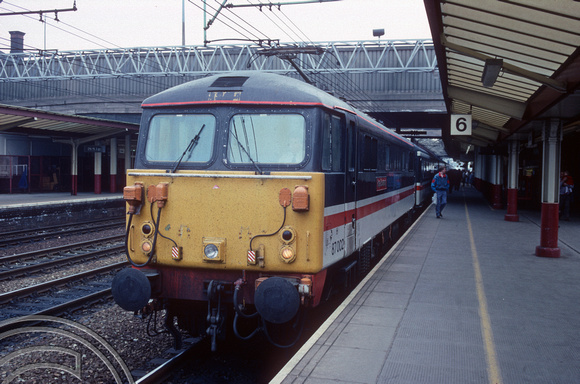 02055. 87002. 11.15. Euston - Glasgow Central. Crewe. 30. 03.1991