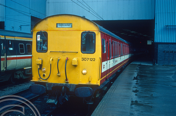 02097. 307122. 13.51 to Doncaster. Leeds. 02.04.1991