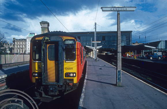 02155. 156511. 17.38 to Glasgow Central. Carlisle. 04.04.1991