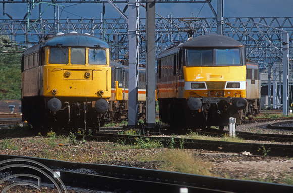 02633. Unknown Class 85 and 90. Crewe. 19.06.1991