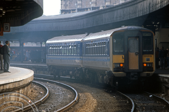 02772. 155319. Working to Cardiff. Bristol Temple Meads. 26.06.1991