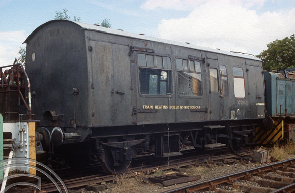 0004. Ex-BR train heating boiler coach. Rutland Railway Museum. 13.8.1989.+