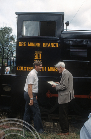 0011. naming of Colsterworth mines engine. Rutland Railway Museum. 13.8.1989.+