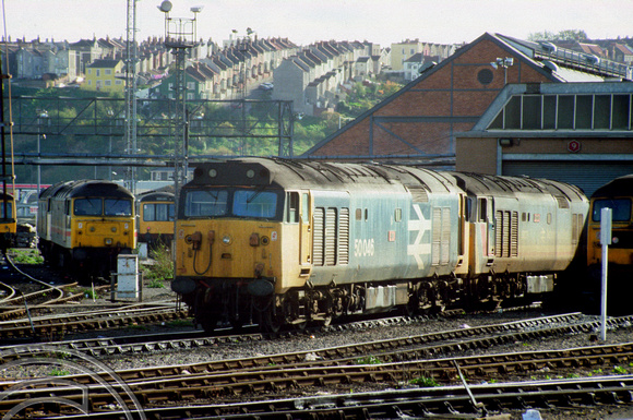 0216. 50046. 50037. 47552 at Left back. Bristol Bath Rd TMD. 24.10.1989.+