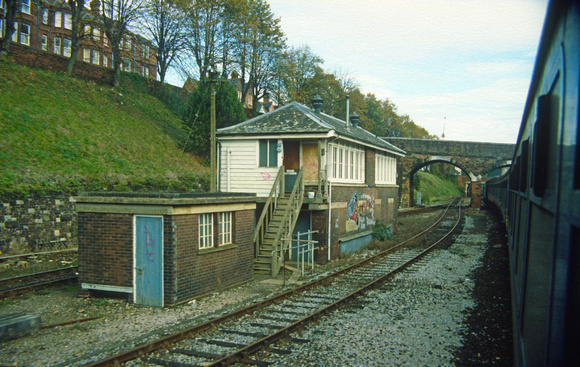 0246. Signalbox. Exeter Central. 25.10.1989.+