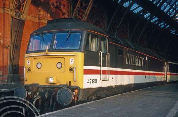 03201. 47851. Evening service to Derby. London St Pancras. 24.03.1993