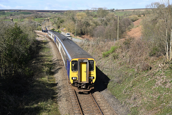 DG413319. 156421. 156454. 2D87. 1019 Middlesbrough to Whitby. Lealholm. North Yorkshire. 23.3.2024.