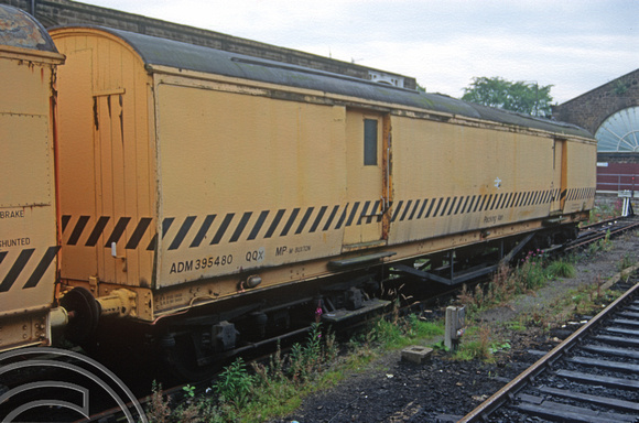 03463. ADM395480. Packing van. Ex LMS M6624M (Wolverton 1924). Buxton. 19.08.1993