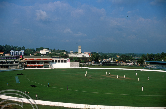 T15103. The fort walls provide an excellent view of the international cricket ground. Galle. Sri Lanka. 13.01.2002