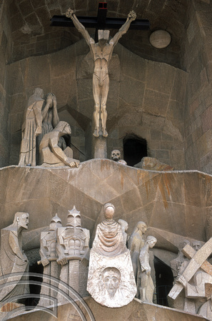 T15260. Crucifixion scene. Sagrada Familia. Barcelona. Spain. 18.04.2003