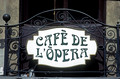 T15356. Sign on the Cafe de L'Opera. Barcelona. Catalonia. Spain. 20.04.2003