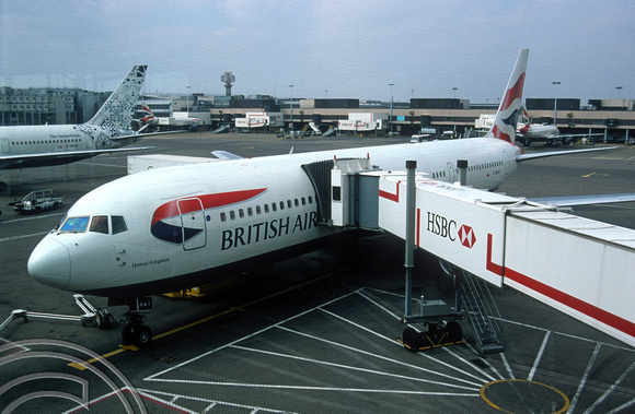 T15378. Boeing 767 G-BNWY arrived from Barcelona. Heathrow London. England. 21.04.2003