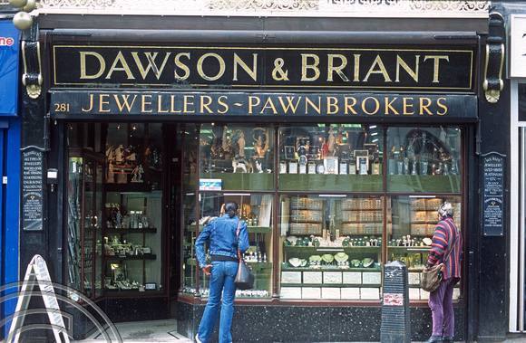 T15511. Victorian pawnbrokers shop frontage. Kentish Town. London. England. 21.05.2003