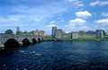 T15566. Looking across the river Shannon to the bridge and castle. Limerick. Ireland. 14.06.2003