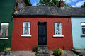 T15573. Derelict cottages painted to look like they're occupied. Limerick. Ireland. 14.06.2003