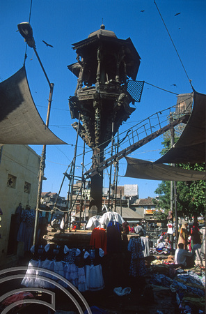 T9725. Old Jain bird feeding tower. Ahmedabad. Gujarat. India. 15.02.2000