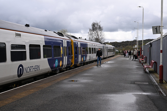 DG413682. Platform 1. Mirfield. West  Yorkshire. 4.4.2024.