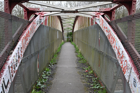 DG413787. Bowstring footbridge. Hindley. 4.4.2024.