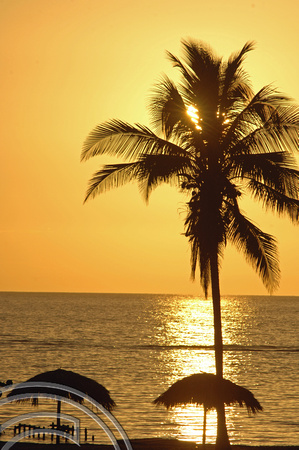 TD01247. Sunset at Rancha Luna. Cienfuegos. Cuba. 15.1.06.