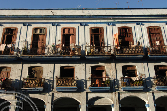 TD01360. Balconies.  Old Havana. Cuba. 15.01.06