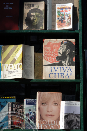 TD01006. Bookstall. Old Havana. Cuba. 26.12.05.