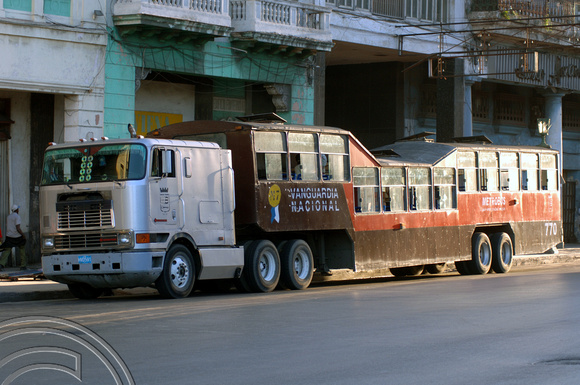 TD01367. Camel bus.  Old Havana. Cuba. 15.01.06