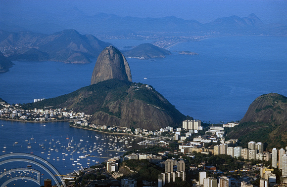 T13589. Sugarloaf from Corcavado. Rio de Janeiro. Brazil. 8.8.2002