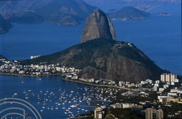 T13588. Sugarloaf from Corcavado. Rio de Janeiro. Brazil. 8.8.2002
