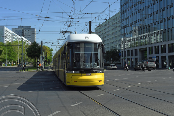 DG369621. Tram 9114. Otto-Braun Straße. Berlin. Germany. 8.5.2022.