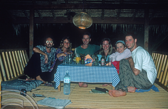 T5070. New Year's Eve gathering. Tirtagangga. Bali. Indonesia. December 1994.