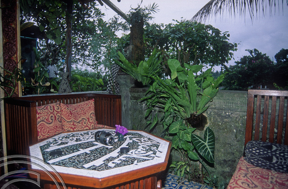 T5093. Art at Bill and Baxter's. Tirtagangga. Bali. Indonesia. January 1995