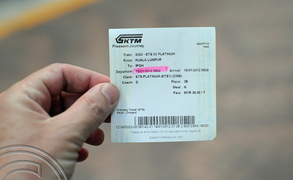 DG101692. My ETS ticket. 19.1.12.