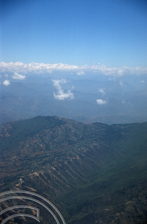 T7228. The Himalayas seem from the flight to Bangkok. Nepal. 12th May 1998